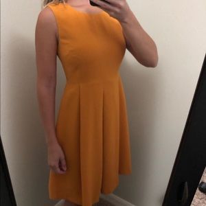 Mustard Pleated dress